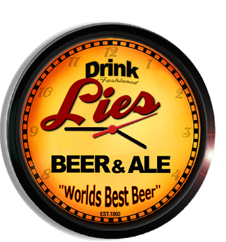 Personalized lies beer clock