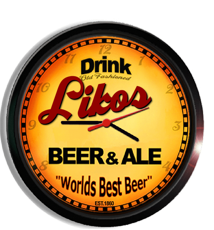 Personalized likos beer clock