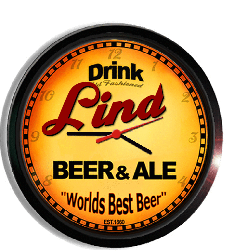 Personalized lind beer clock