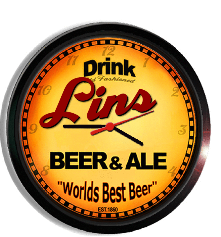 Personalized lins beer clock