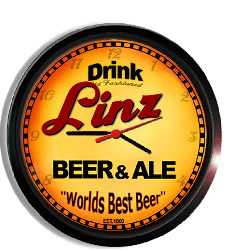 Personalized linz beer clock
