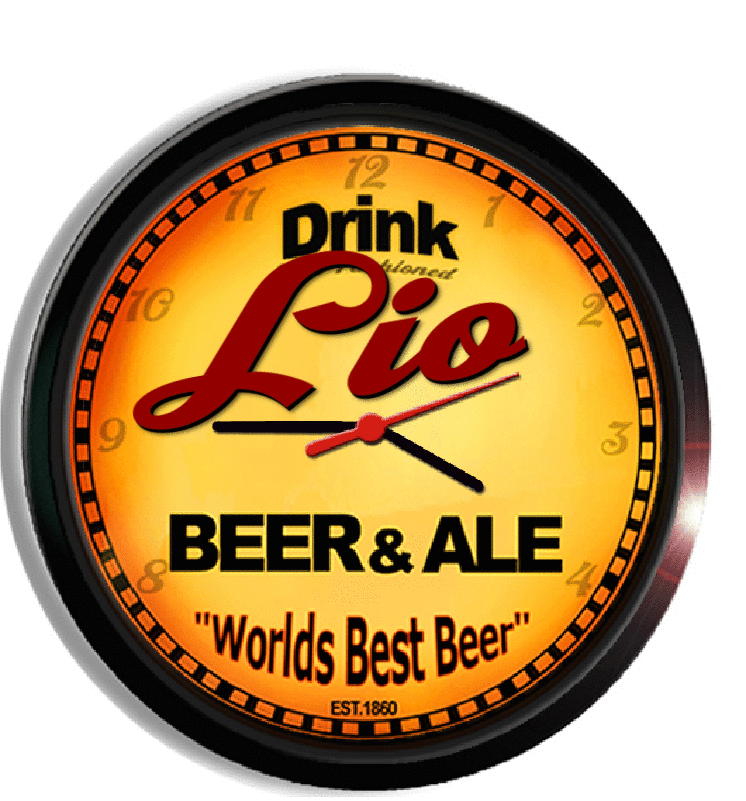 Personalized lio beer clock
