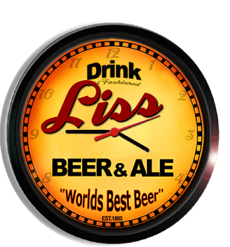 Personalized liss beer clock