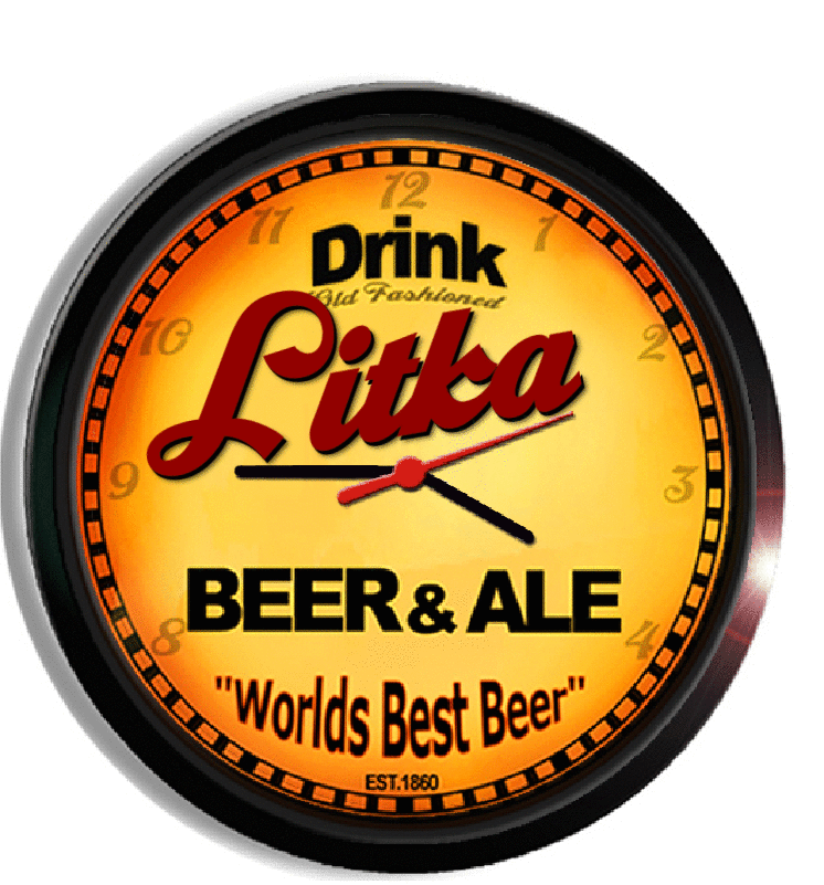 Personalized litka beer clock