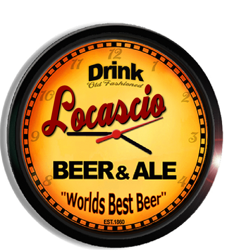 Personalized locascio beer clock