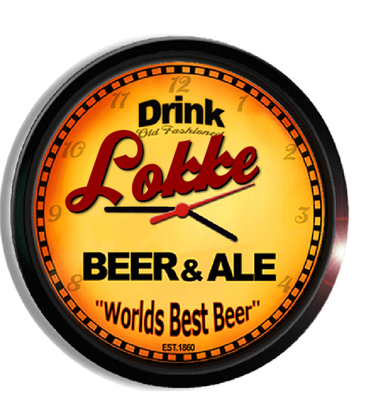 Personalized lokke beer clock