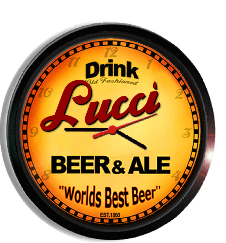 Personalized lucci beer clock