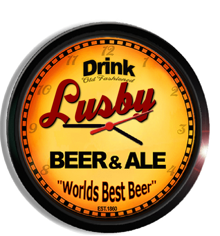 Personalized lusby beer clock