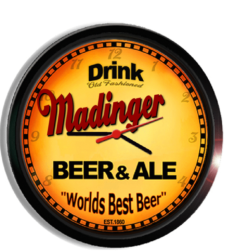 Personalized madinger beer clock