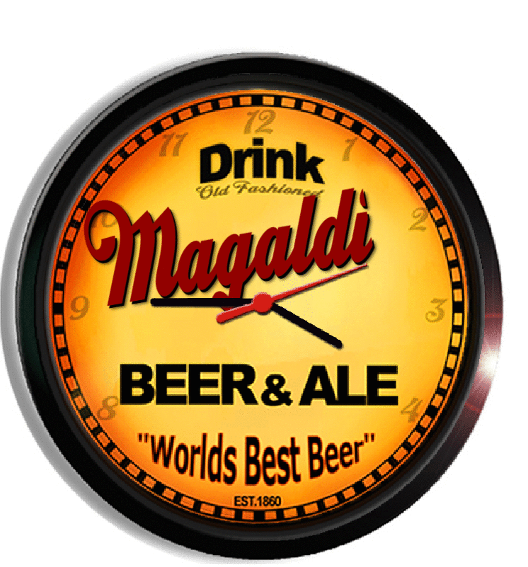 Personalized magaldi beer clock