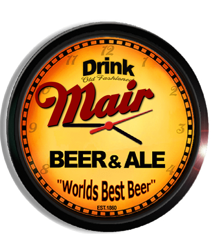 Personalized mair beer clock