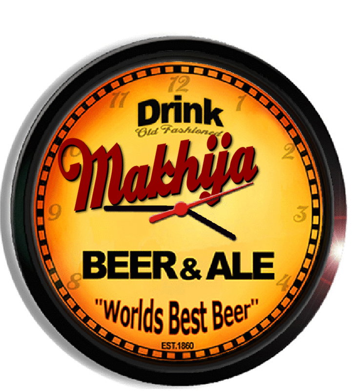 Personalized makhija beer clock