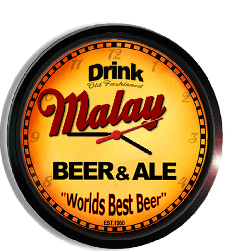 Personalized malay beer clock