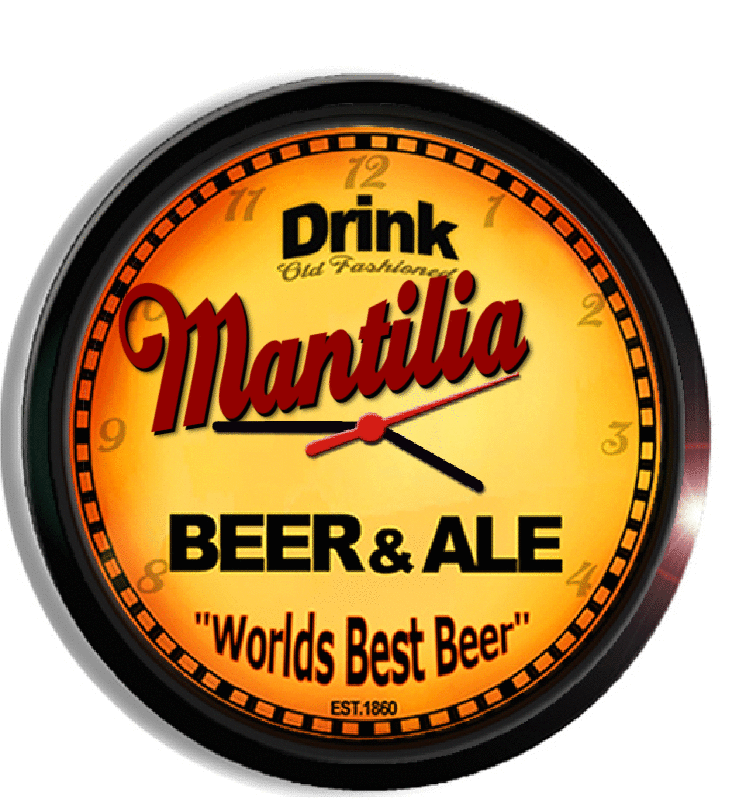 Personalized mantilia beer clock