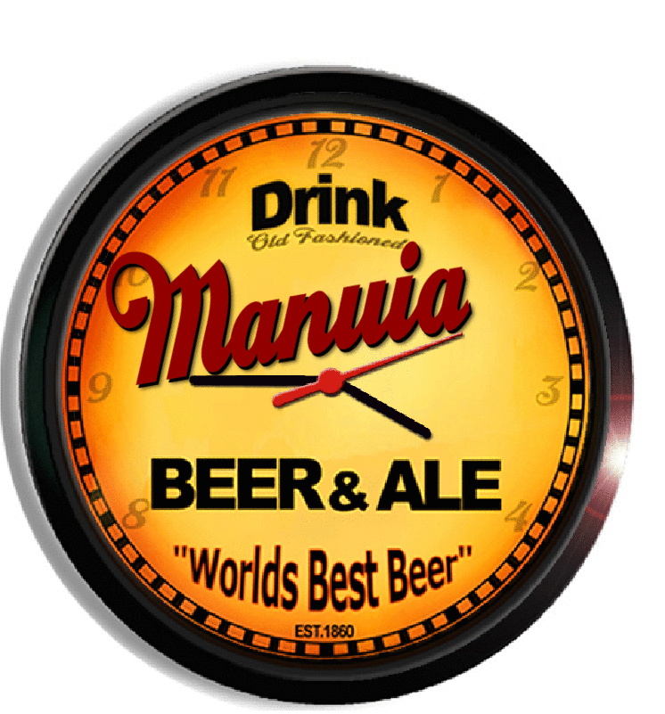 Personalized manuia beer clock