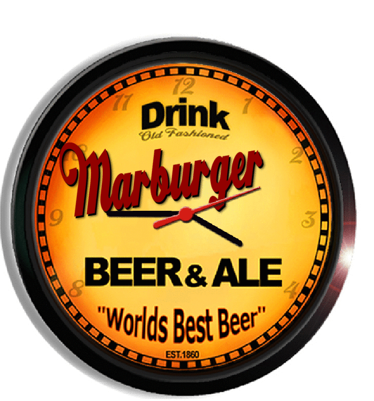 Personalized marburger beer clock