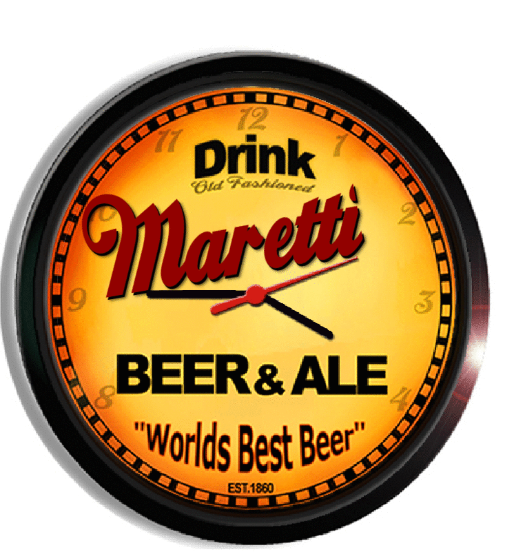 Personalized maretti beer clock