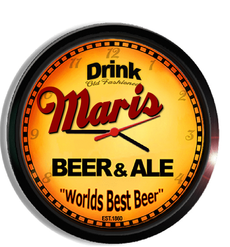 Personalized maris beer clock