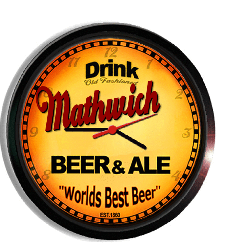 Personalized mathwich beer clock