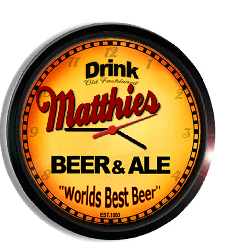 Personalized matthies beer clock