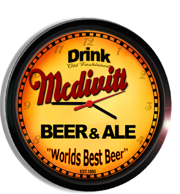 Personalized mcdivitt beer clock
