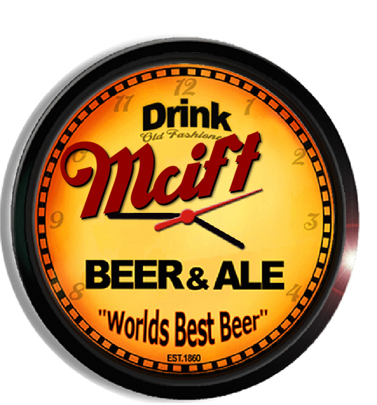 Personalized mciff beer clock