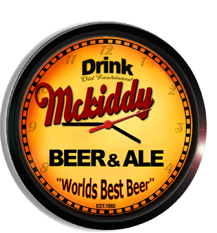 Personalized mckiddy beer clock