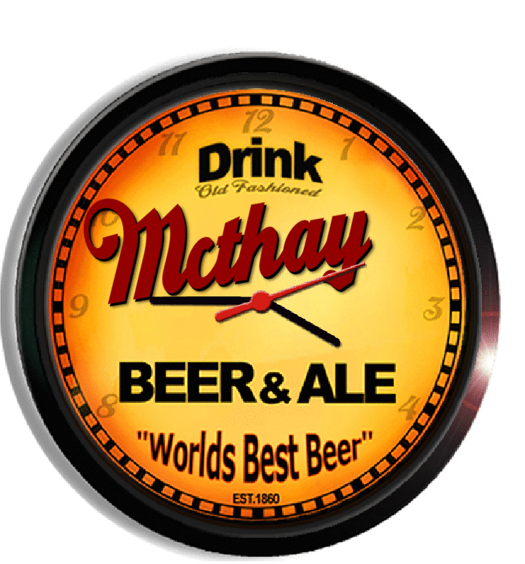Personalized mcthay beer clock