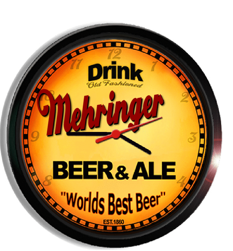 Personalized mehringer beer clock