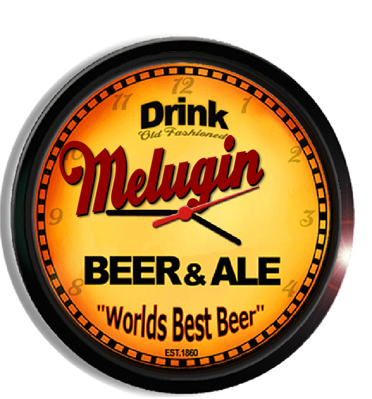 Personalized melugin beer clock