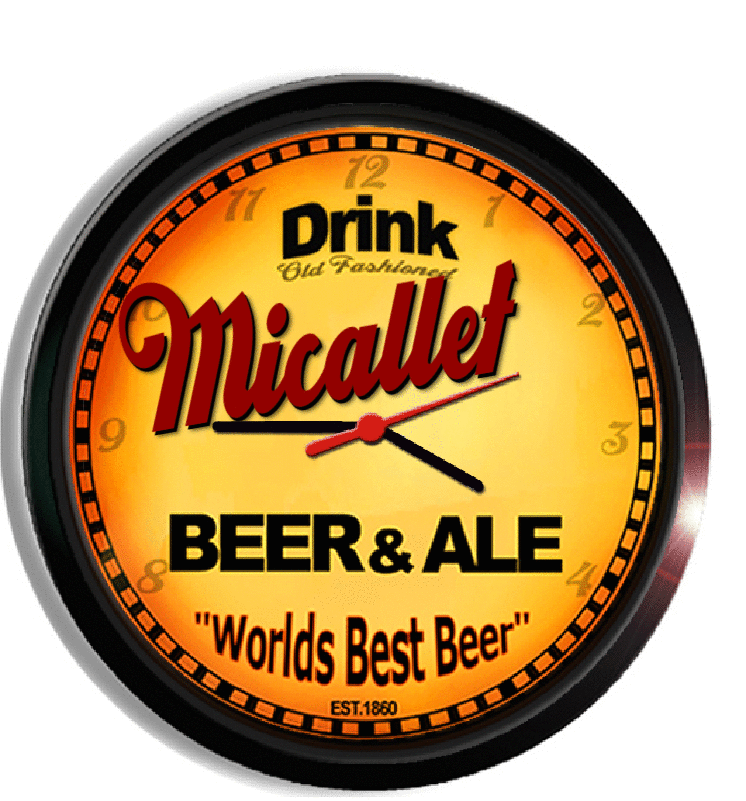 Personalized micallef beer clock