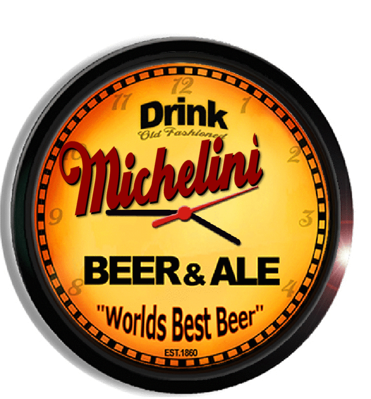 Personalized michelini beer clock