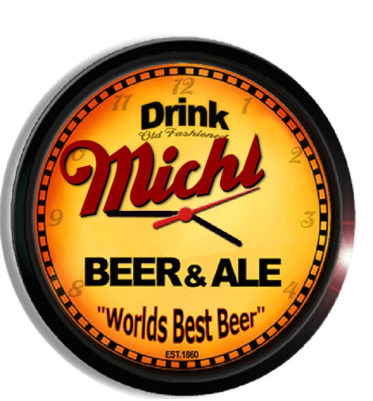 Personalized michl beer clock
