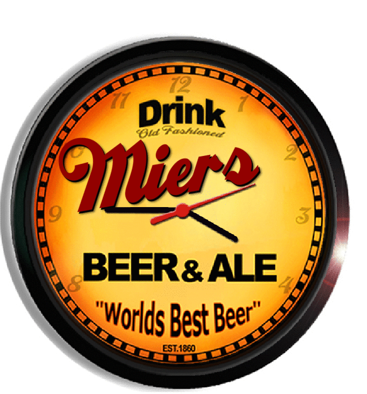 Personalized miers beer clock