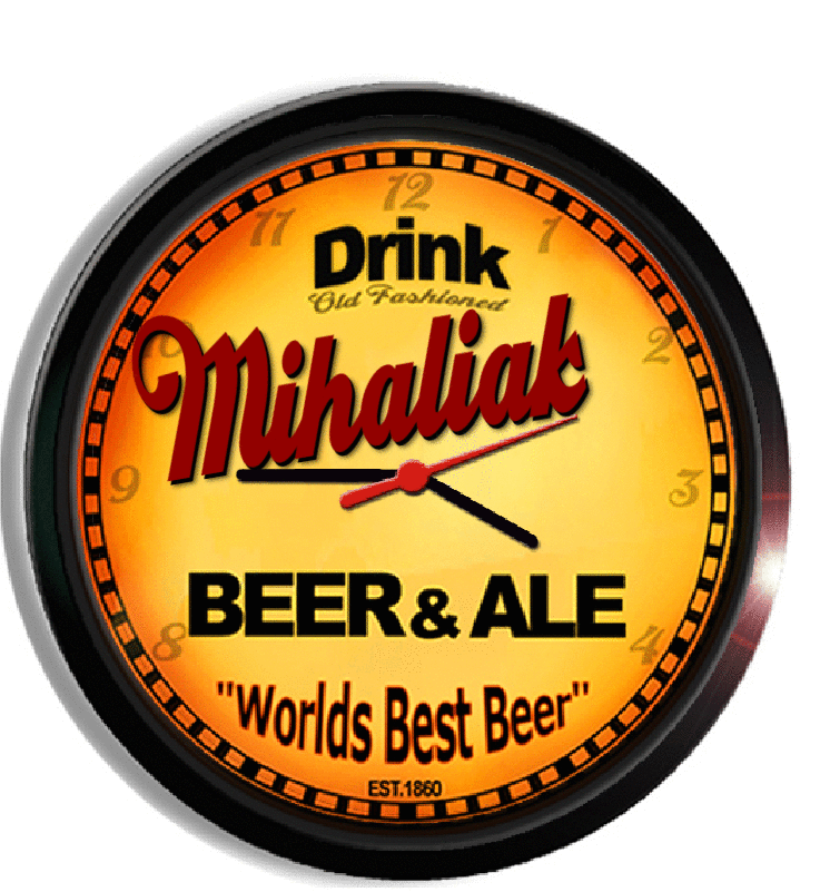 Personalized mihaliak beer clock