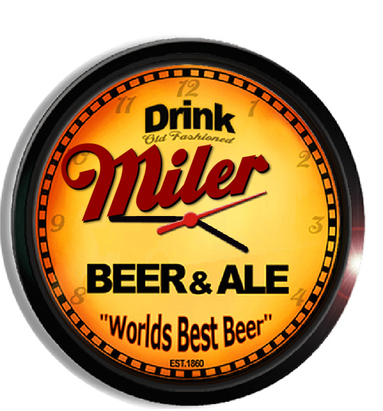 Personalized miler beer clock