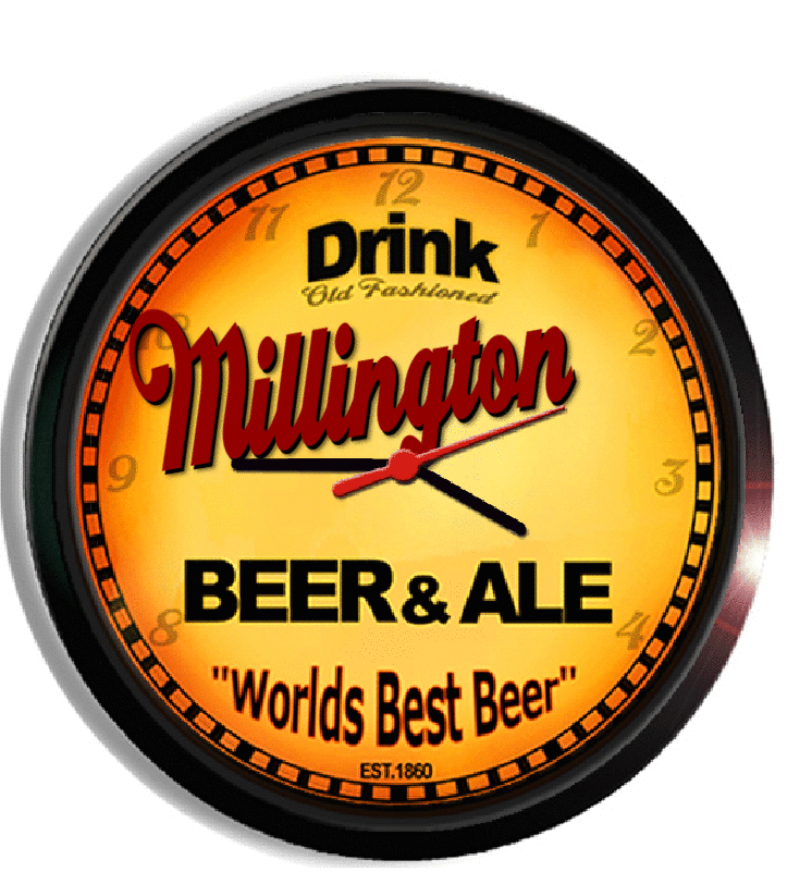 Personalized millington beer clock