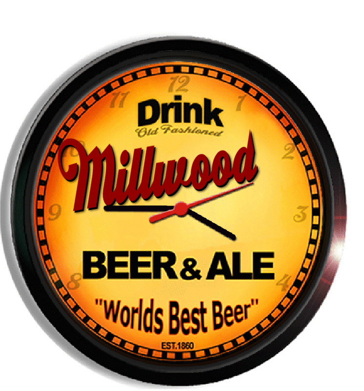 Personalized millwood beer clock