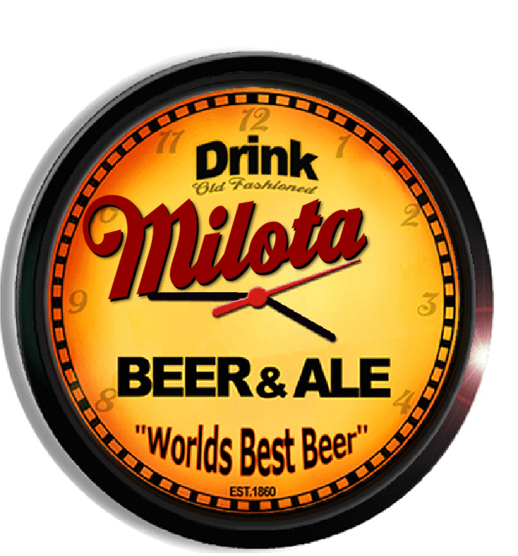 Personalized milota beer clock