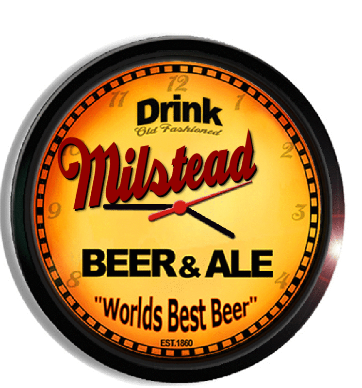 Personalized milstead beer clock