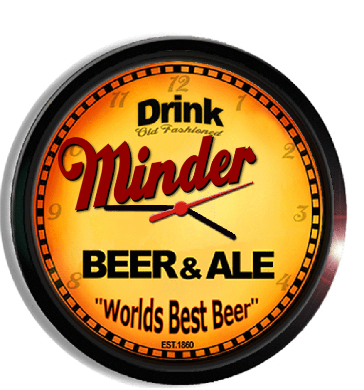 Personalized minder beer clock