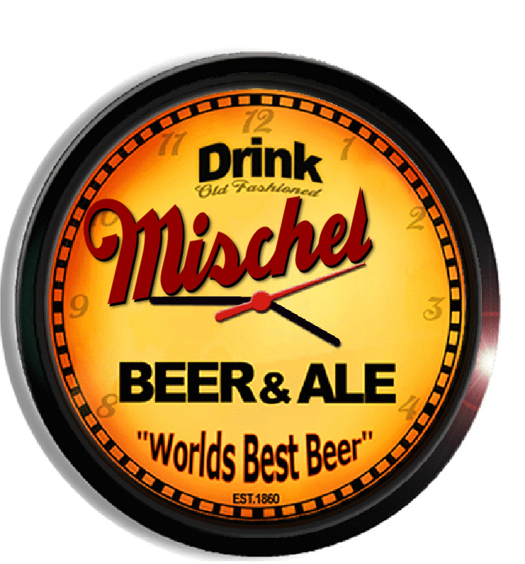 Personalized mischel beer clock