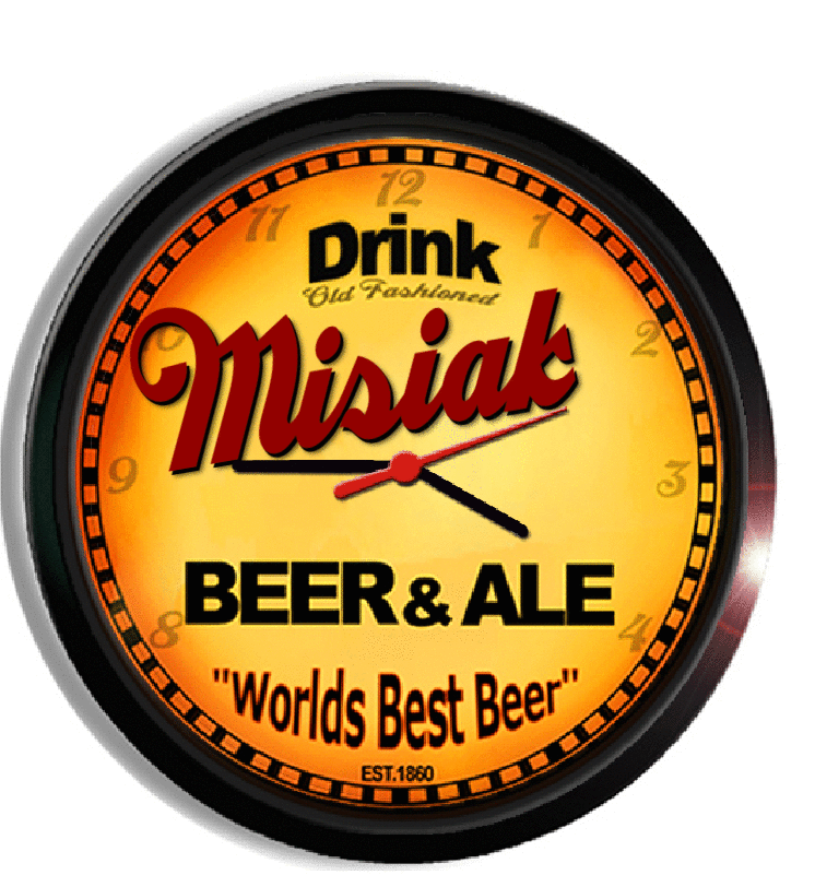 Personalized misiak beer clock