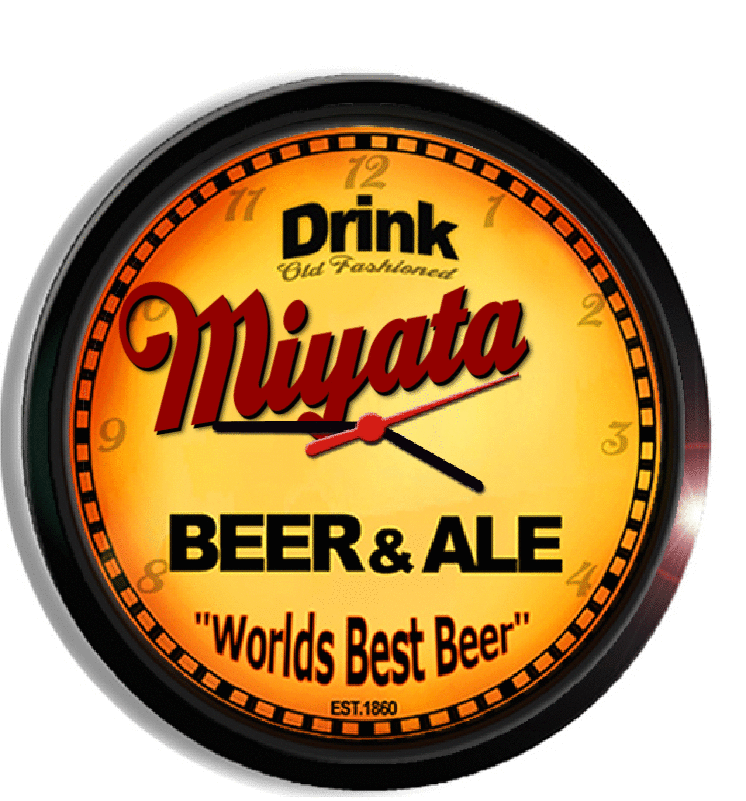 Personalized miyata beer clock