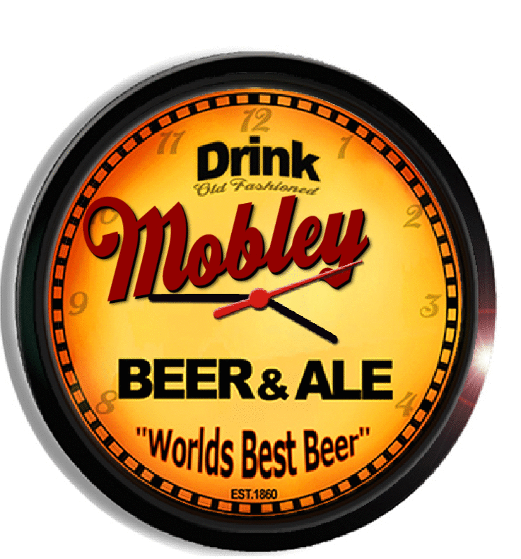 Personalized mobley beer clock