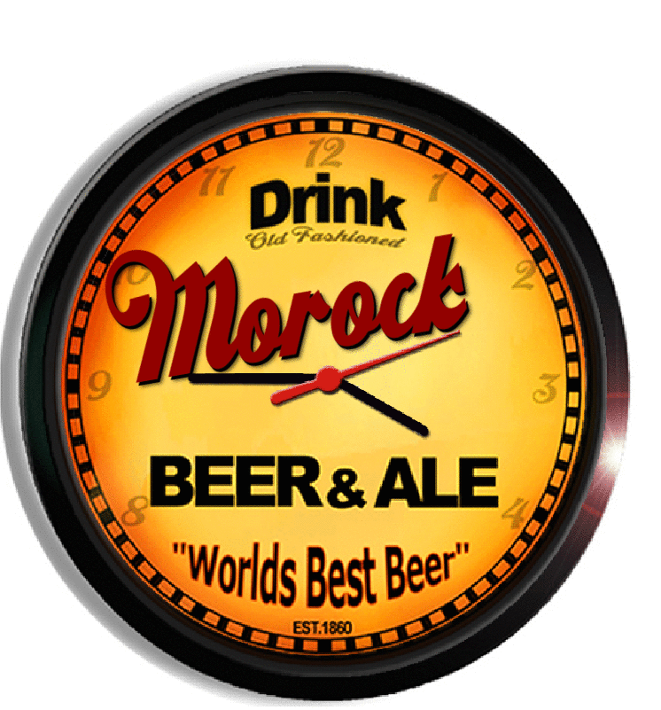 Personalized morock beer clock