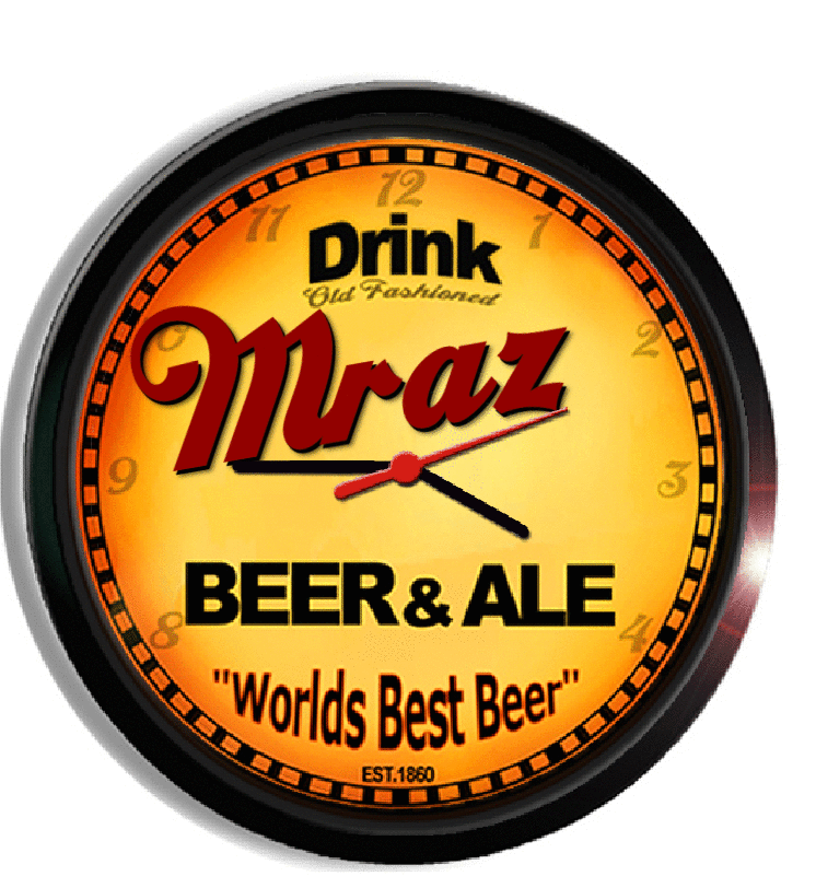 Personalized mraz beer clock