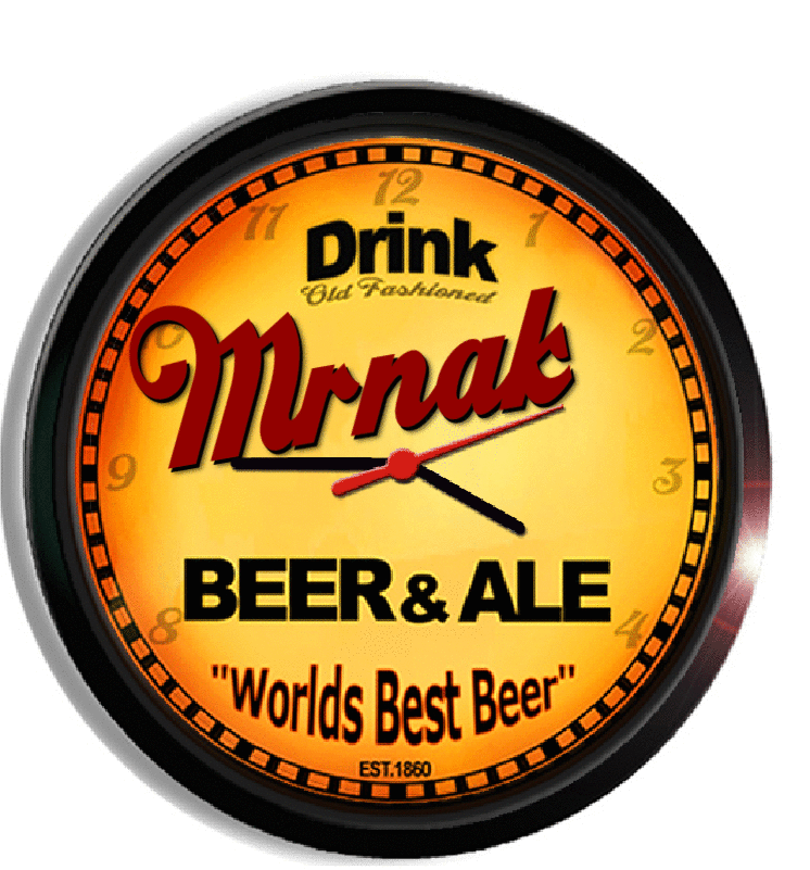 Personalized mrnak beer clock
