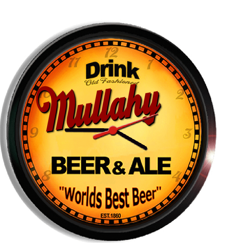 Personalized mullahy beer clock