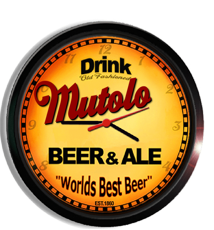 Personalized mutolo beer clock